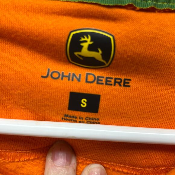 John Deere Graphic Logo Fleece Pullover Hoodie Size S Unisex - Picture 8 of 12